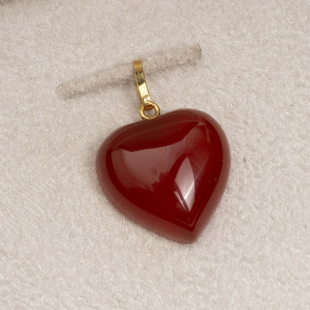 Pingente Coração Rubi em Ouro Amarelo