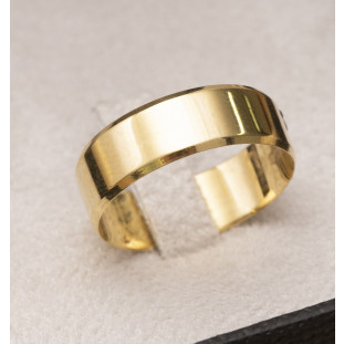 Aliança Tradicional Larga em Ouro Amarelo