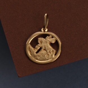 Pingente São Jorge Em Ouro Amarelo