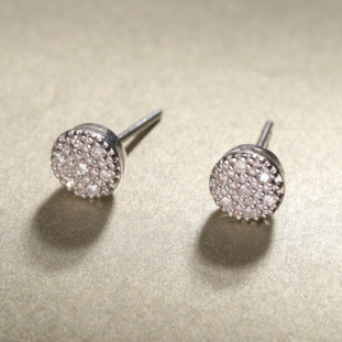 Brinco Chuveiro Cravejado Com Diamantes Em Ouro Branco