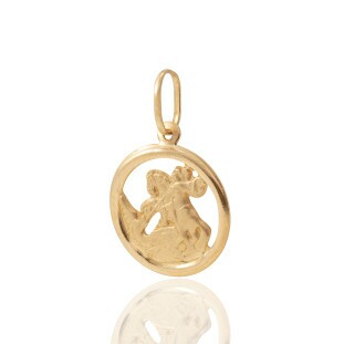Pingente São Jorge Em Ouro Amarelo