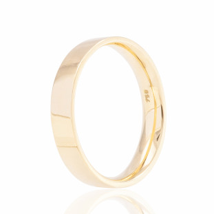 Aliança Tradicional Reta em Ouro Amarelo