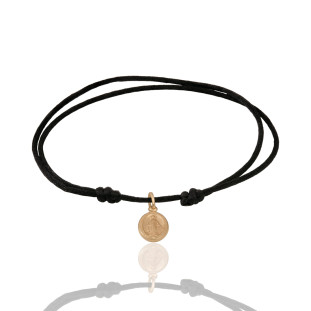 Pulseira com Pingente N Senhora das Graças em Ouro Amarelo