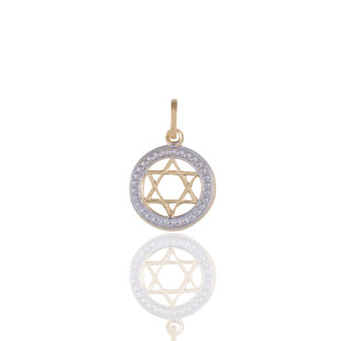 Pingente Estrela de Davi em Ouro Amarelo