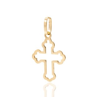 Pingente Cruz Em Ouro Amarelo