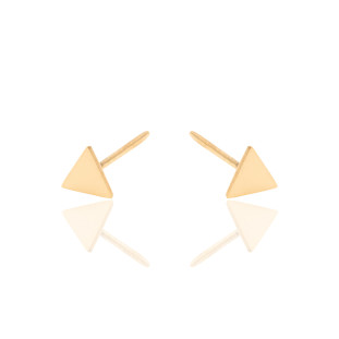 Brinco Triângulo em Ouro Amarelo