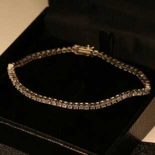 Pulseira Riviera Cravejada Com Zircônias Em Prata 