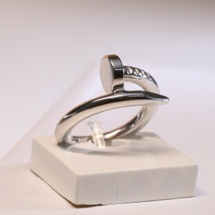 Anel Prego Liso Em Prata