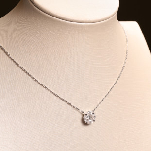 Gargantilha ILLUSION Com Moissanites Em Prata 