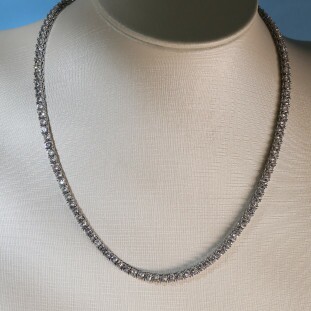 Gargantilha Riviera Cravejada com Zircônia em Prata