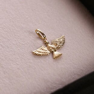 Pingente Espirito Santo Em Ouro Amarelo 