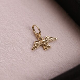 Pingente Espirito Santo Mini Em Ouro Amarelo 
