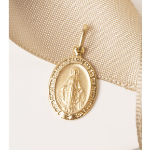 Pingente Nsa Sra das Graças em Ouro Amarelo