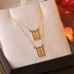 Escapulario Em Ouro Amarelo 