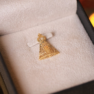 Pingente Nsa Senhora Aparecida a Lazer Em Ouro Amarelo 