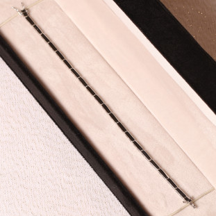 Pulseira Malha Tijolo Em Ouro Branco