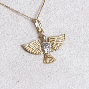 Pingente Espirito Santo Em Ouro Amarelo