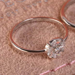 Anel Redondo Ilusion Com Diamantes Em Ouro Branco 