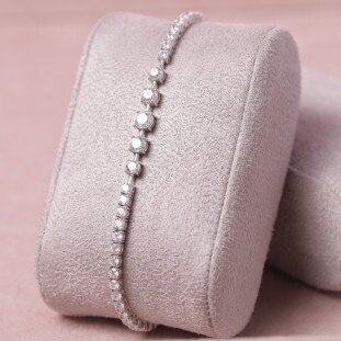 Pulseira Riviera Cravejada Com Zircônias Em Prata 