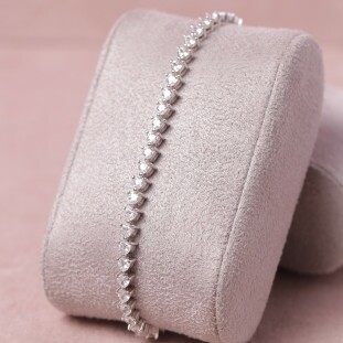 Pulseira Riviera Corações Cravejados Com Zircônias Em Prata 