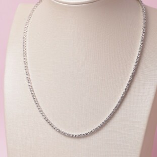 Gargantilha Riviera Cravejada Com Zircônias Em Prata 