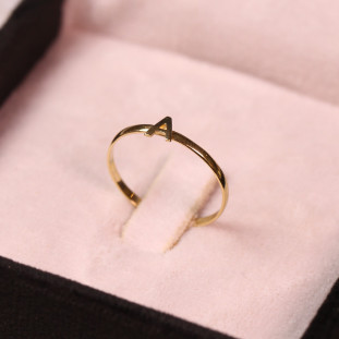 Anel Letra A Em Ouro Amarelo 