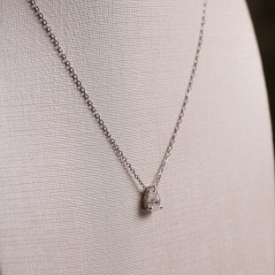 Gargantilha Gota Com Moissanites Em Prata 