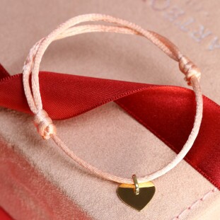 Pulseira Com Pingente Coração Médio Em Ouro Amarelo 