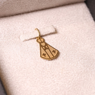 Pingente Nsa Aparecida a Laser Em Ouro Amarelo 