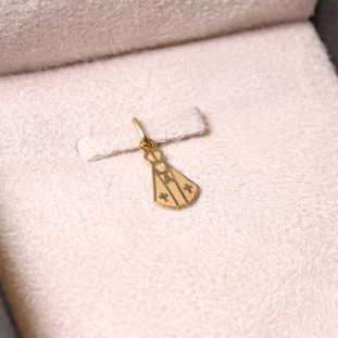 Pingente Nsa Aparecida a Laser Mini Em Ouro Amarelo 