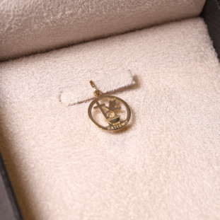 Pingente Cruz Batismo Em Ouro Amarelo 