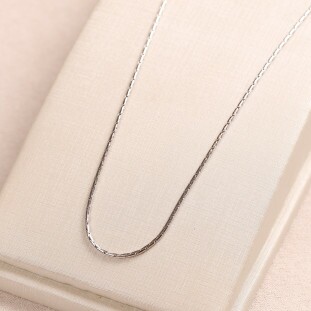 Corrente Malha Fina Em Prata 