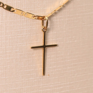 Pingente Cruz Em Ouro Amarelo