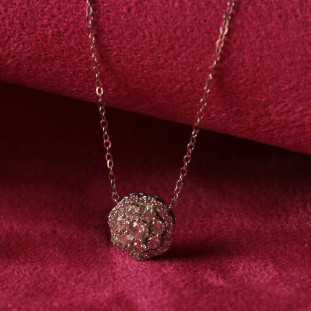 Gargantilha Chuveiro Flores Cravejada Com Diamantes Em Ouro Branco 