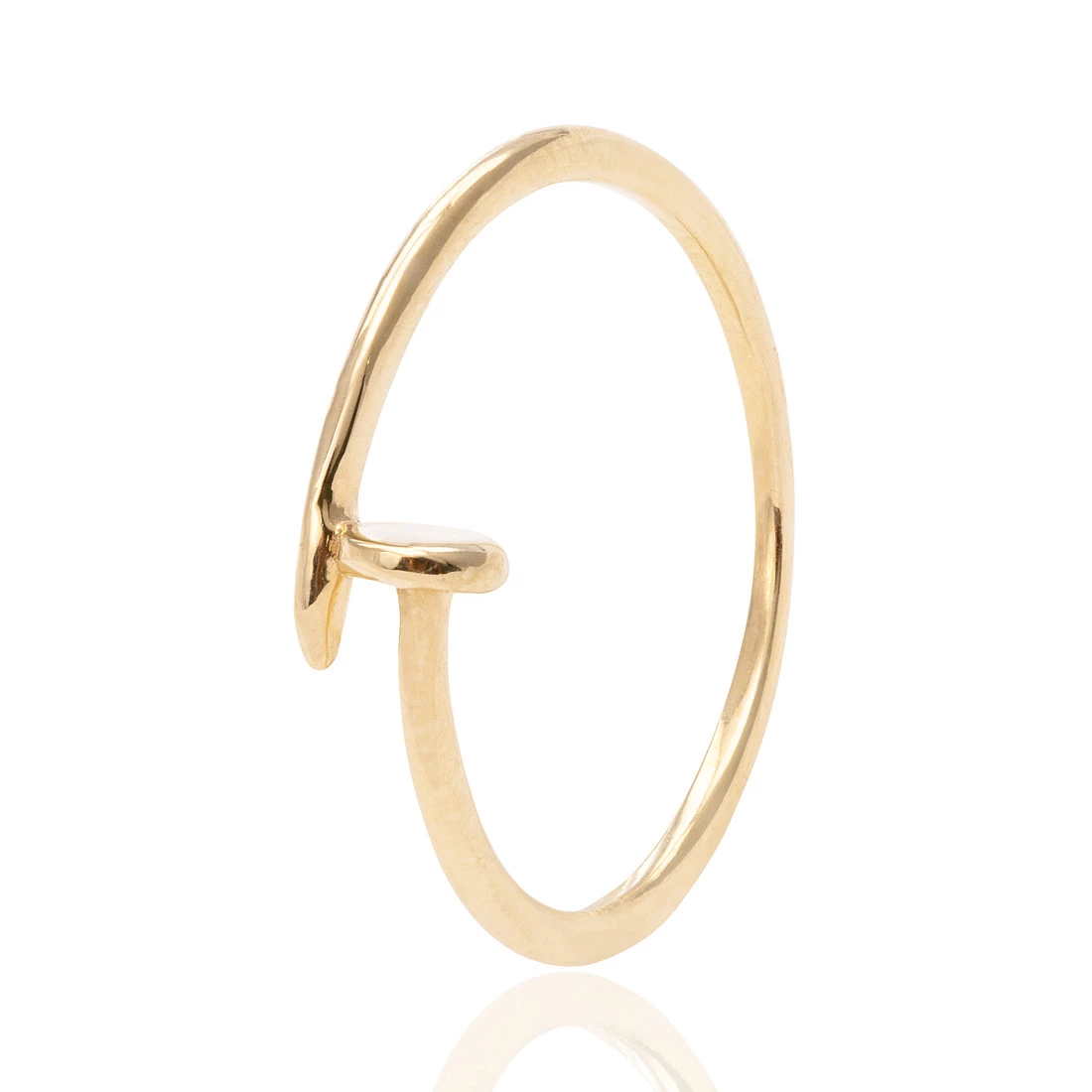 Anel Prego Leve em Ouro Amarelo