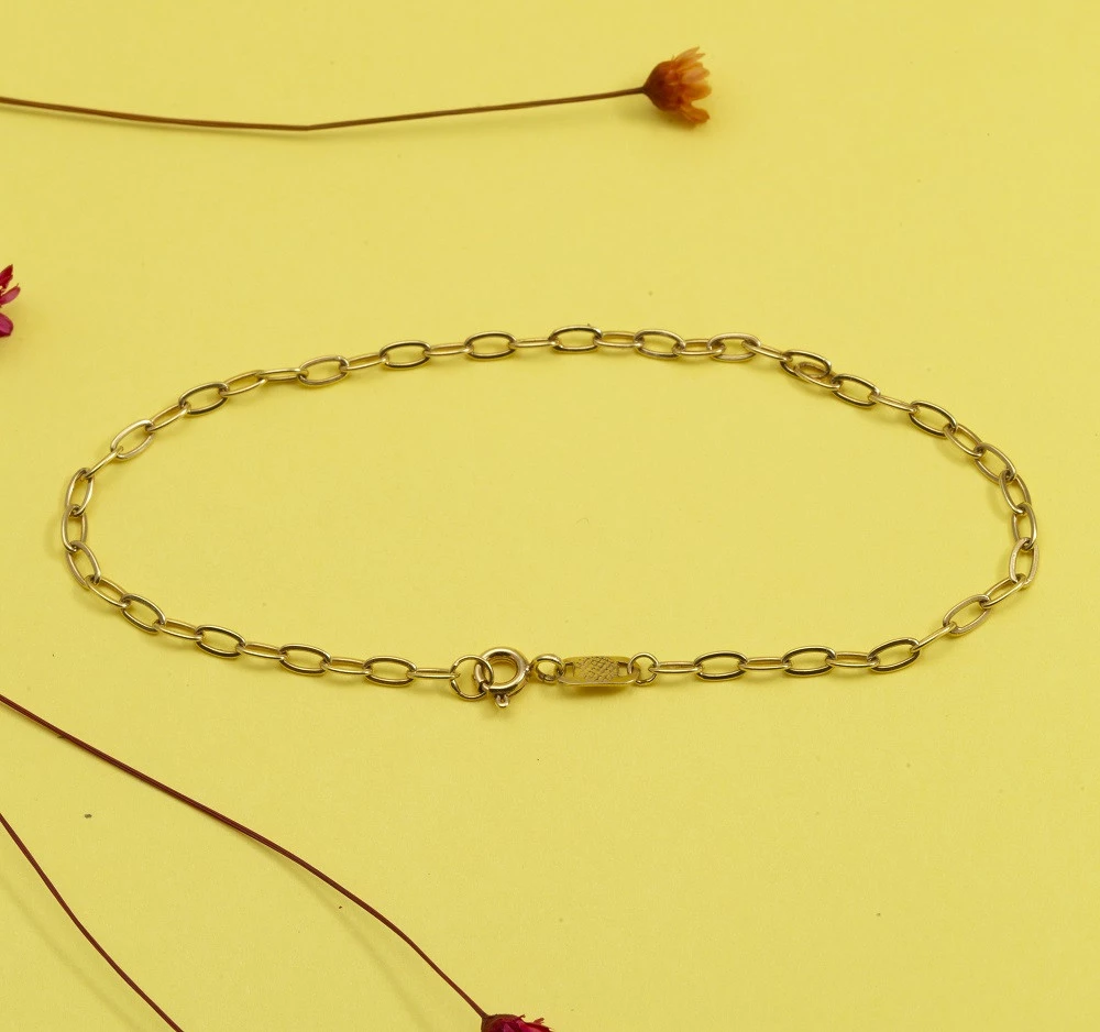 Pulseira Elos Ovais em Ouro Amarelo