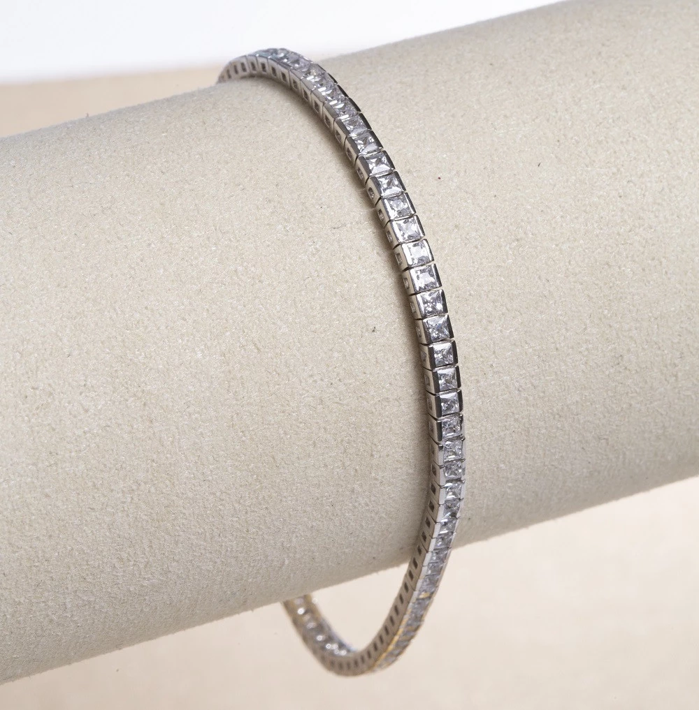 Pulseira Riviera Zircônia em Prata