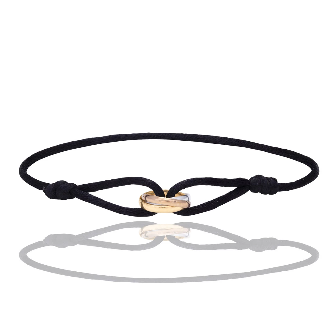 Pulseira 3 Elos em Ouro Amarelo; Branco e Rosê