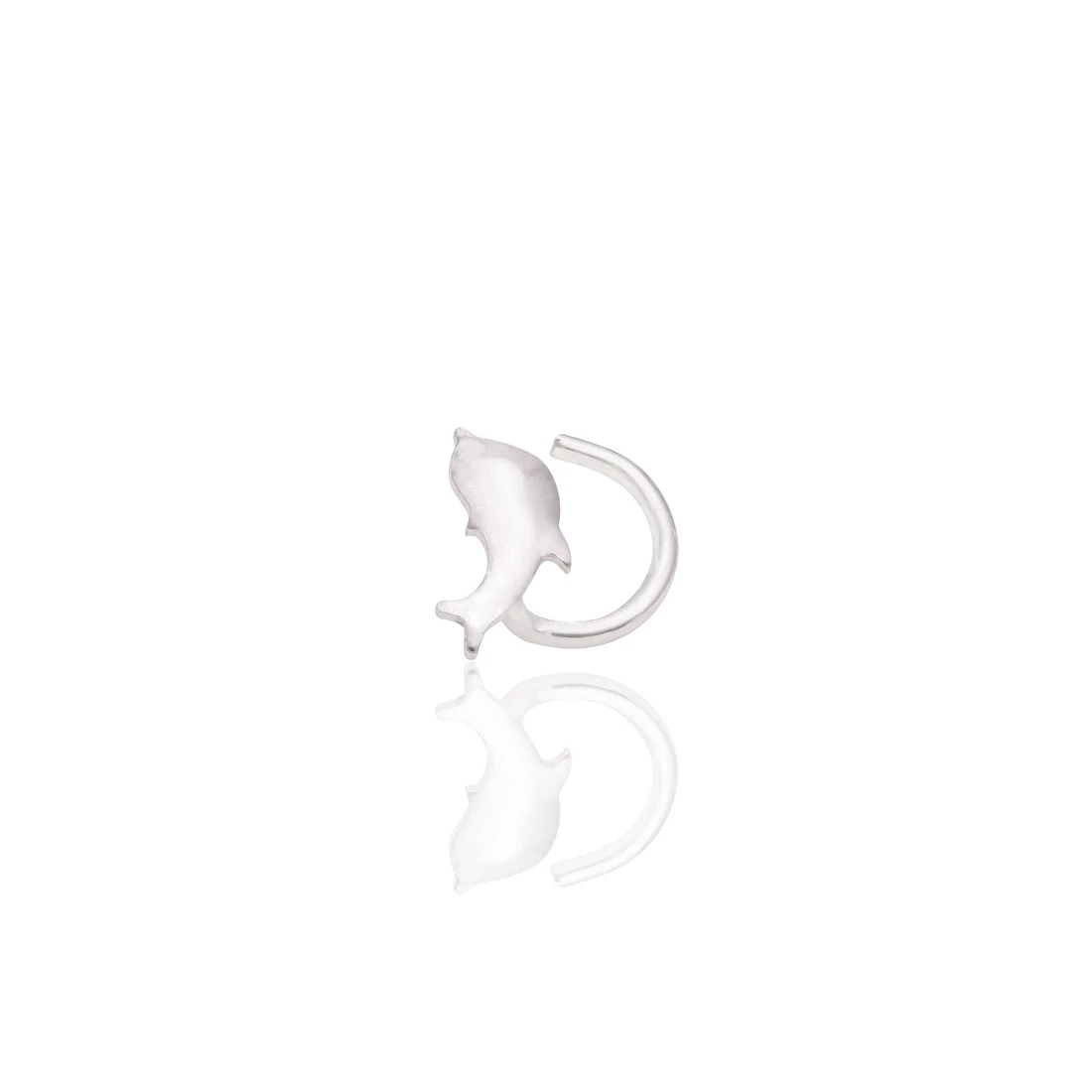 Piercing de Nariz Mini Lua em Ouro Branco