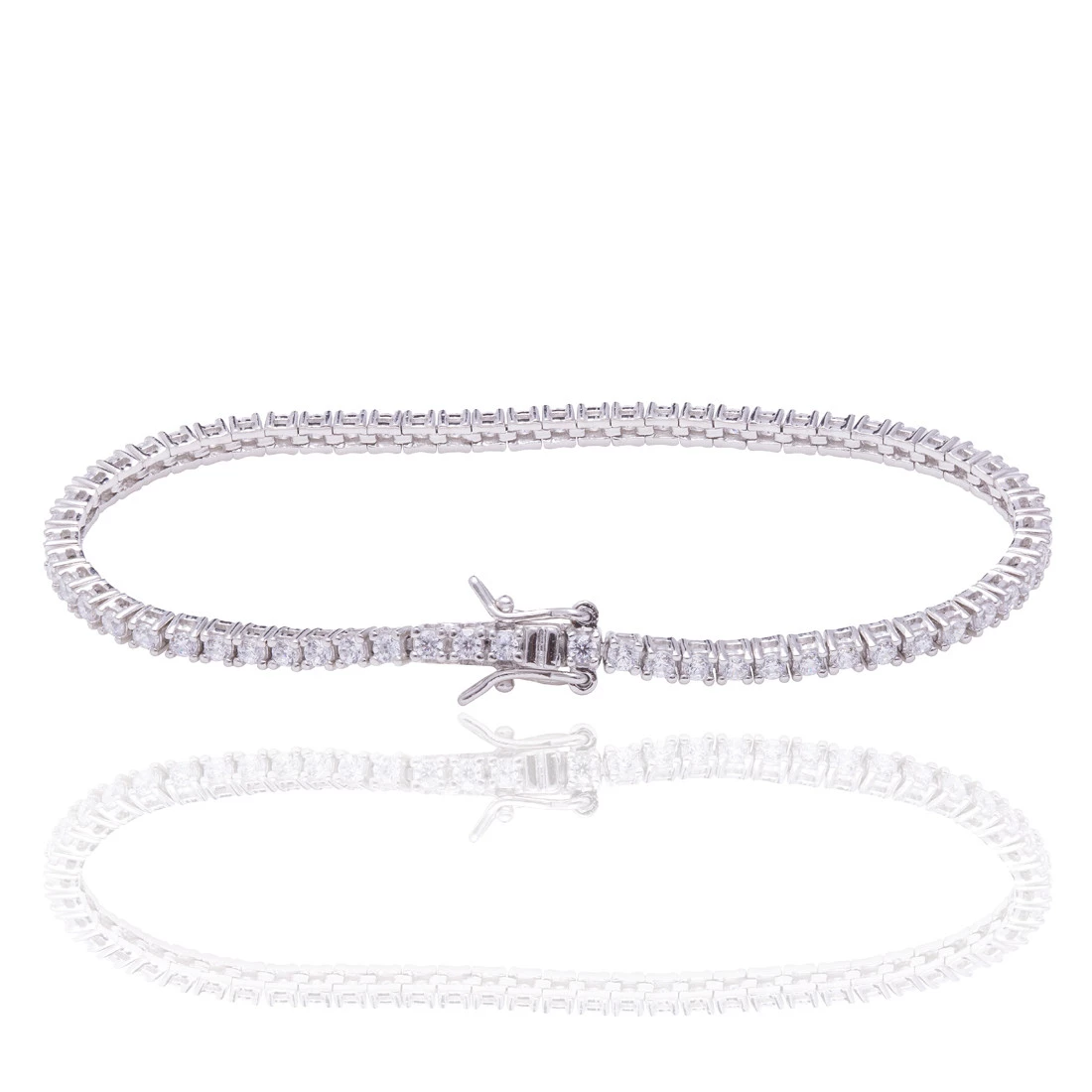 Pulseira Riviera Zircônia em Prata