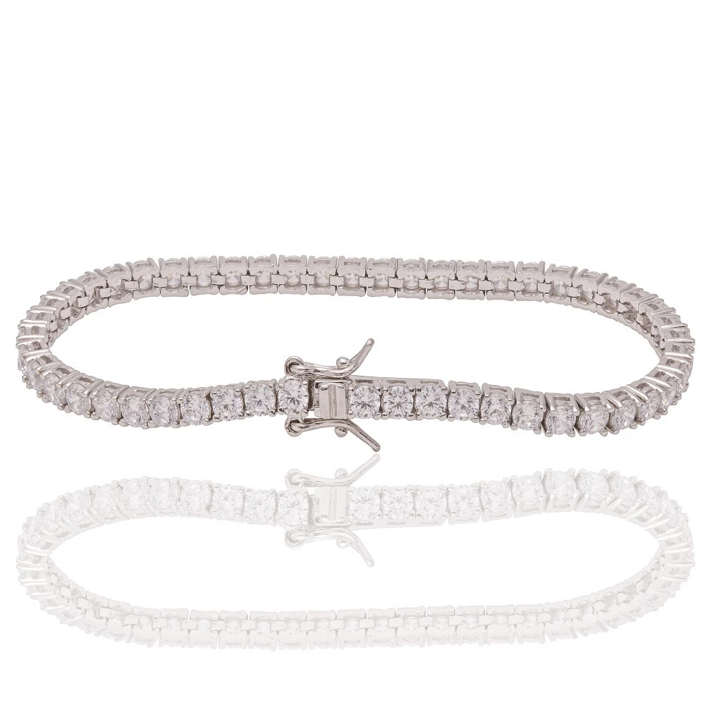 Pulseira Riviera Zircônia em Prata