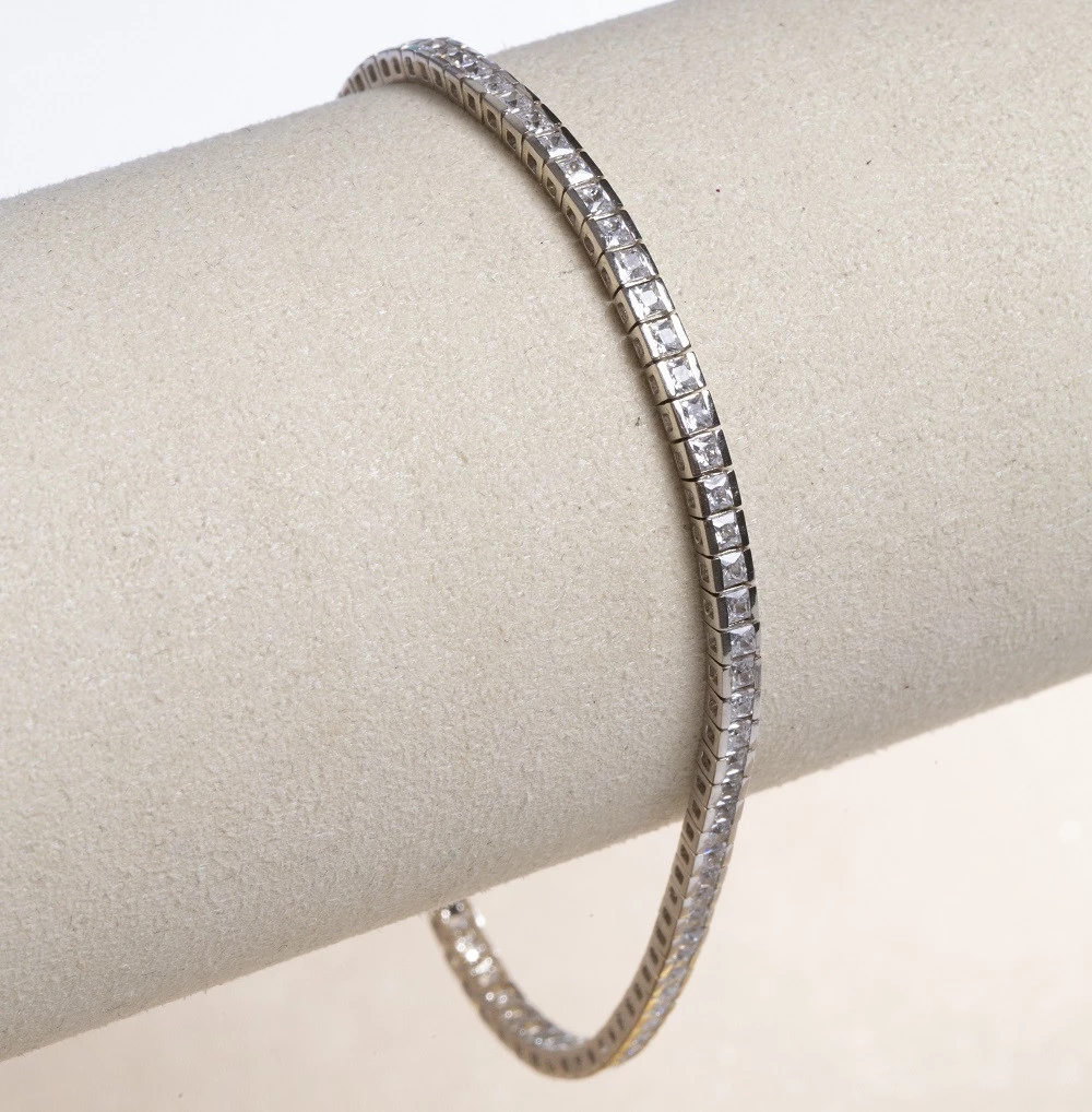Pulseira Riviera Zircônia em Prata
