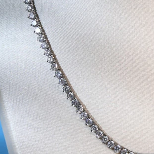 Gargantilha Riviera Cravejada Com Zircônias Em Prata