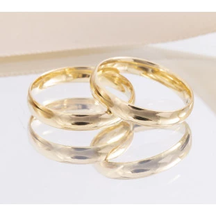 Aliança Tradicional Anatômica em Ouro Amarelo