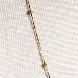 Corrente Veneziana Com Bolinhas Em Ouro Amarelo