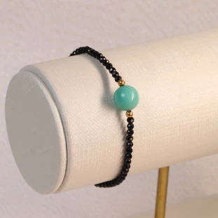 Pulseira Espinélio Com Jade