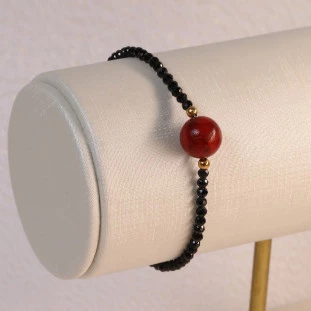 Pulseira Espinélio Com Coral