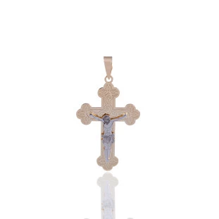 Pingente Crucifixo com Cristo Ouro Amarelo