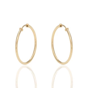 Brinco Argola Redonda Oca em Ouro Amarelo