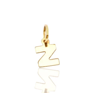 Pingente Letra Z Em Ouro Amarelo